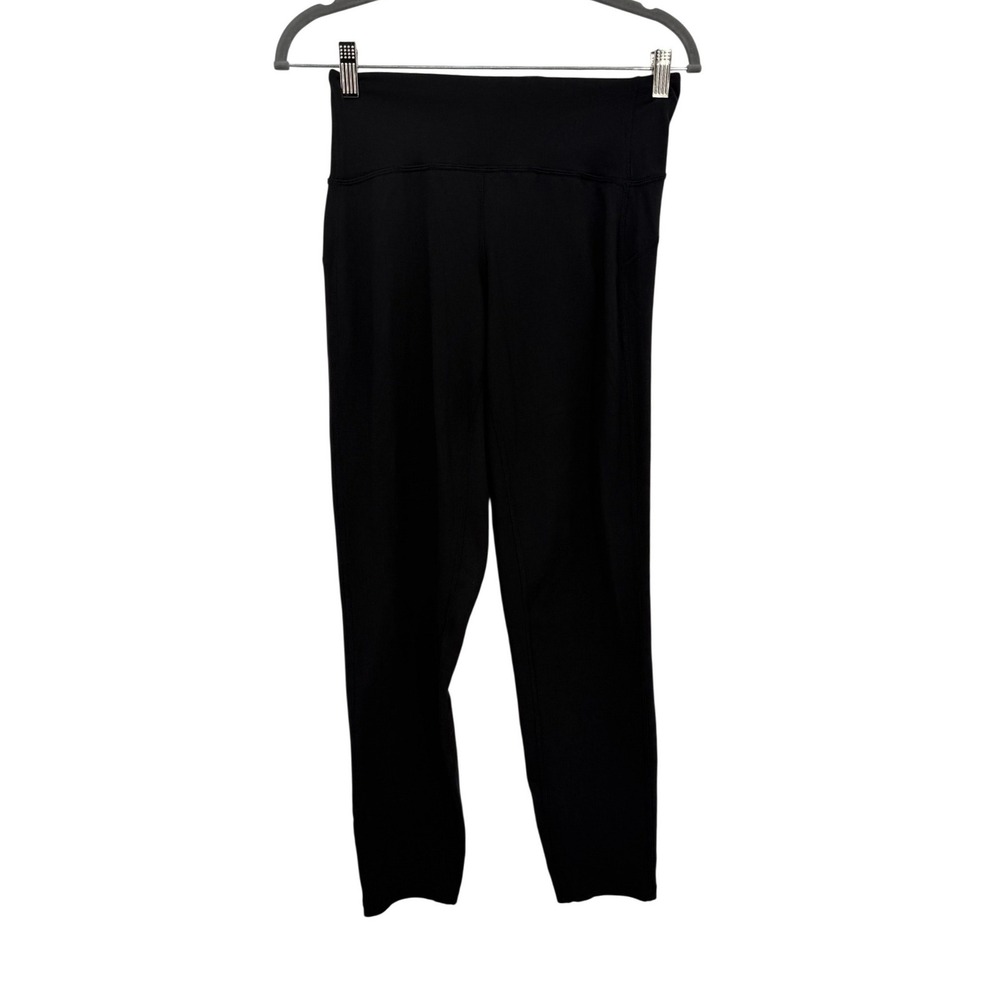 Lululemon Black High Rise Cropped Leggings Size 6 Yoga Training